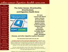 Tablet Screenshot of colon-cancer-digestion-health-zone.com
